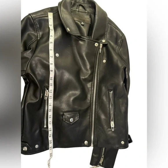 Blank NYC Black faux Leather Moto Jacket - Picture 11 of 14